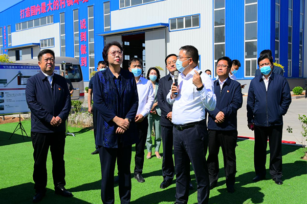 朝阳市新任市委书记张淑萍及调研组领导莅临Kaiyun环保产业园考察调研工作